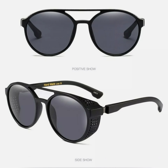 None Other - New Men Steampunk Black & side coverage sunglasses
